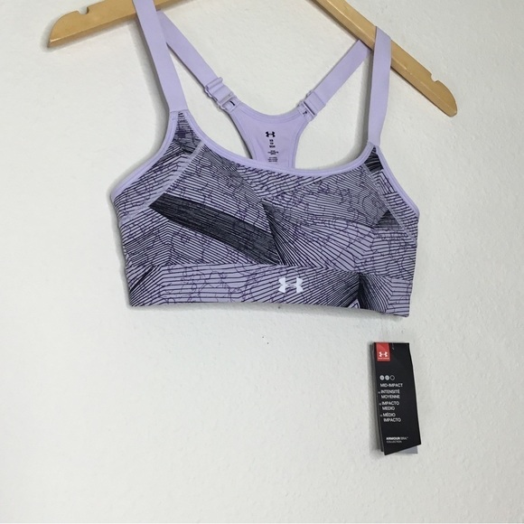 NWT Under Armour Purple Sports Bra - Picture 2 of 7